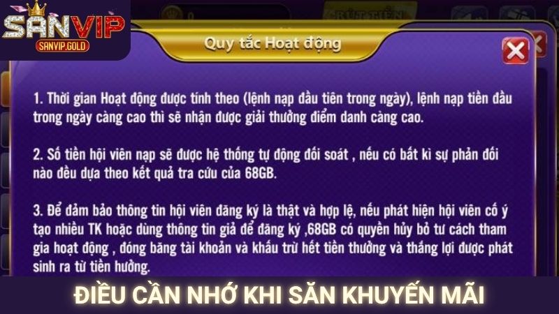 Khuyến Mãi SANVIP 3 Điều quan trọng cần nhớ khi săn khuyến mãi