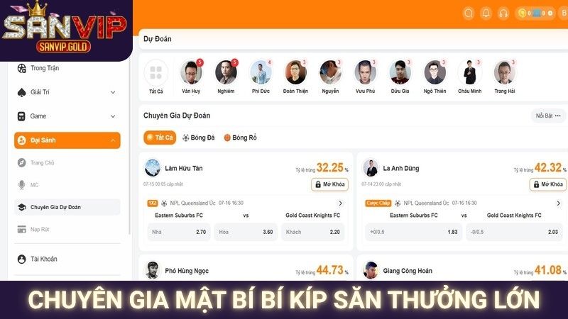 Thể Thao SANVIP - Trải Nghiệm Cá Cược Thể Thao Đỉnh Cao 3 Chuyên gia mật bí bí kíp săn thưởng lớn